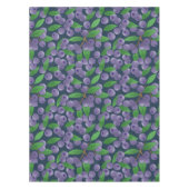 ブルーベリー – 濃い青の背景 テーブルクロス (正面)