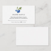 ブルーベリー |甘い赤ちゃんシャワー エンクロージャーカード (正面/裏面)