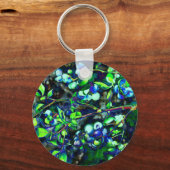 ブルーベリー – 緑の色相 キーホルダー (正面)