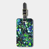 ブルーベリー – 緑の色相 ラゲッジタグ (正面縦)