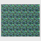 ブルーベリー – 緑の色相 ラッピングペーパー (フラット)