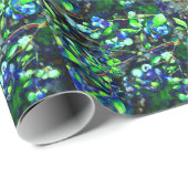 ブルーベリー – 緑の色相 ラッピングペーパー (ロールコーナー)