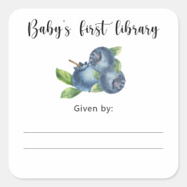 ブルーベリー - 赤ちゃんの最初の図書館 スクエアシール