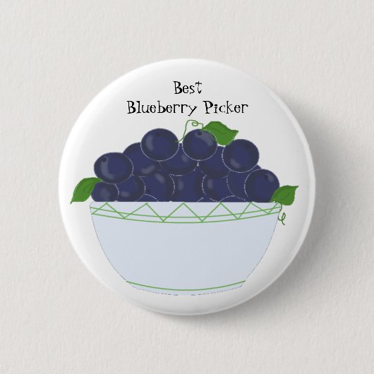 ブルーベリー – Blueberry 最高の Picker 缶バッジ (正面)