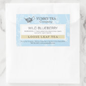 ブルーベリー – Loose Leaf Tea Label 長方形シール (バッグ)