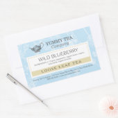 ブルーベリー – Loose Leaf Tea Label 長方形シール (封筒)