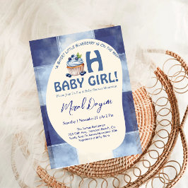 ブルーベリー Oh Baby Girl ベリー スイート ベビーシャワー 招待状