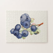ブルーベリー(Vaccinium Corymbosum)果絵画実(Brueberries) ジグソーパズル (横)