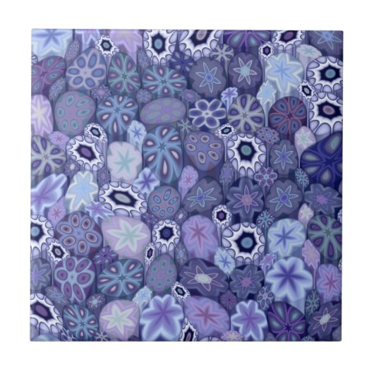 ブルーベリーMillefiori タイル (正面)