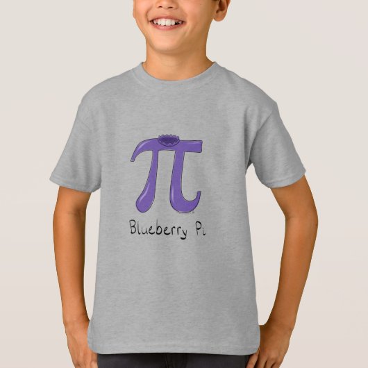 ブルーベリーPiのかわいい数学Pi日の子供の男の子のTシャツ Tシャツ (正面)