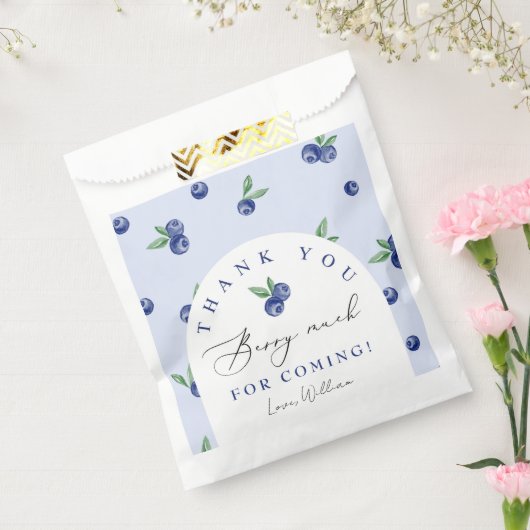ブルーベリ感謝していーズベリー多くのサンキューカード フェイバーバッグ (封をした状態)