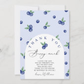 ブルーベリ感謝していーズベリー多くのサンキューカード 招待状 (正面)