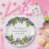 ブルーベリ結婚ーパーソナライズされたズ ペーパープレート (パーティー)