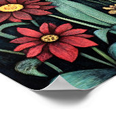 ブルーベルお洒落ズ絵を描アートプリント ポスター (角)