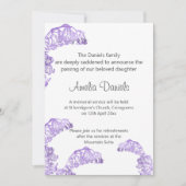 ブルーベルかわいらし葬儀案内カード 招待状 (正面)