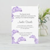 ブルーベルかわいらし葬儀案内カード 招待状 (スタンド正面)