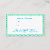 ブルーベルとブルークロシーのアポイントメントカード コーリングカード (裏面)