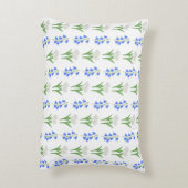 ブルーベルとホワイトチューリップのアクセント枕 アクセントクッション (裏面(縦))