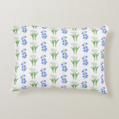 ブルーベルとホワイトチューリップのアクセント枕 アクセントクッション (裏面)