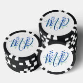 ブルーベルのモノグラム ポーカーチップ (積み重ね)