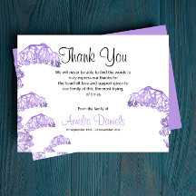 ブルーベルのワイルド・葬儀お礼カード