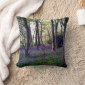 ブルーベルの森のフローラモダンの美エレガント美 クッション (ブランケット)