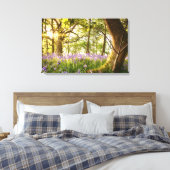 ブルーベルの森の曲がった木 キャンバスプリント (インサイチュ (寝室))