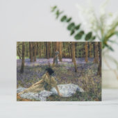 ブルーベルの花の森にいる女性たち カード (スタンド正面)