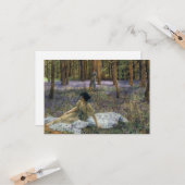 ブルーベルの花の森にいる女性たち カード (正面/裏面インサイチュ)