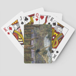 ブルーベルの花の森にいる女性たち トランプ