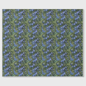 ブルーベルの葉の写実的なイラスト ラッピングペーパー (フラット)