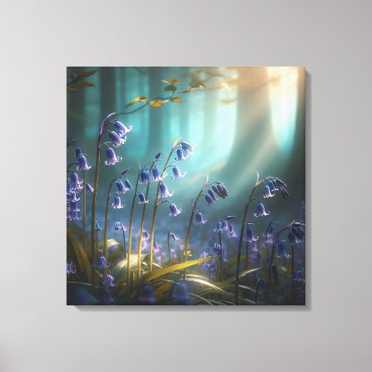ブルーベルの魔法:フォレストライトバレエ キャンバスプリント (正面)