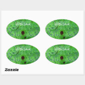 ブルーベルウッドヘッジホグ 楕円形シール (シート)