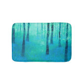 ブルーベルウッドランド抽象芸術アート バスマット (正面)