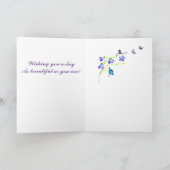 ブルーベルカスタマイズフラワーカー折り畳みグリーティングカード カード (内部)