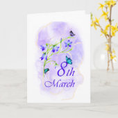 ブルーベルカスタマイズフラワーカー折り畳みグリーティングカード カード (黄色い花)