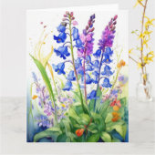 ブルーベルカラフルフラワーカード カード (黄色い花)