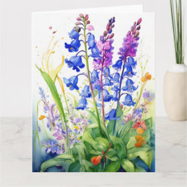 ブルーベルカラフルフラワーカード カード