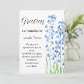 ブルーベルスペインのフローラ葬儀死ありがとう 招待状 (スタンド正面)