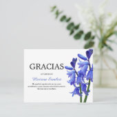 ブルーベルスペインの・グラシアス |悔やみや弔慰ありがとう サンキューカード (スタンド正面)