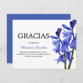 ブルーベルスペインの・グラシアス |悔やみや弔慰ありがとう サンキューカード (正面/裏面)