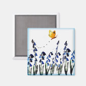 ブルーベルズバタフライフローラ春 マグネット (正面/裏面)