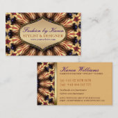 ブルーベルズパープル金ゴールドアース名刺 名刺 (正面/裏面)