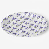 ブルーベルズファブリックパターンディナープレート ペーパープレート (アングル)