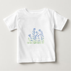 ブルーベルズブルー花 ベビーTシャツ