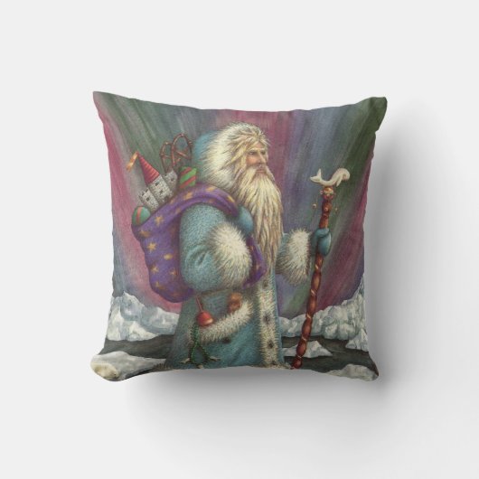 ブルーベルニックル、ノーザンライト&ペンギン クッション (正面)