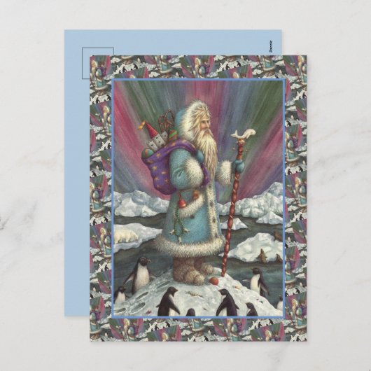 ブルーベルニックル、ノーザンライト&ペンギン シーズンポストカード (正面/裏面)