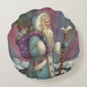 ブルーベルニックル、ノーザンライト&ペンギン ラウンドクッション (裏面)