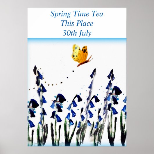 ブルーベルバタフライフローラ ポスター (正面)