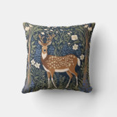 ブルーベルフォレストウィリアムモリスの鹿インスパイア クッション (裏面)